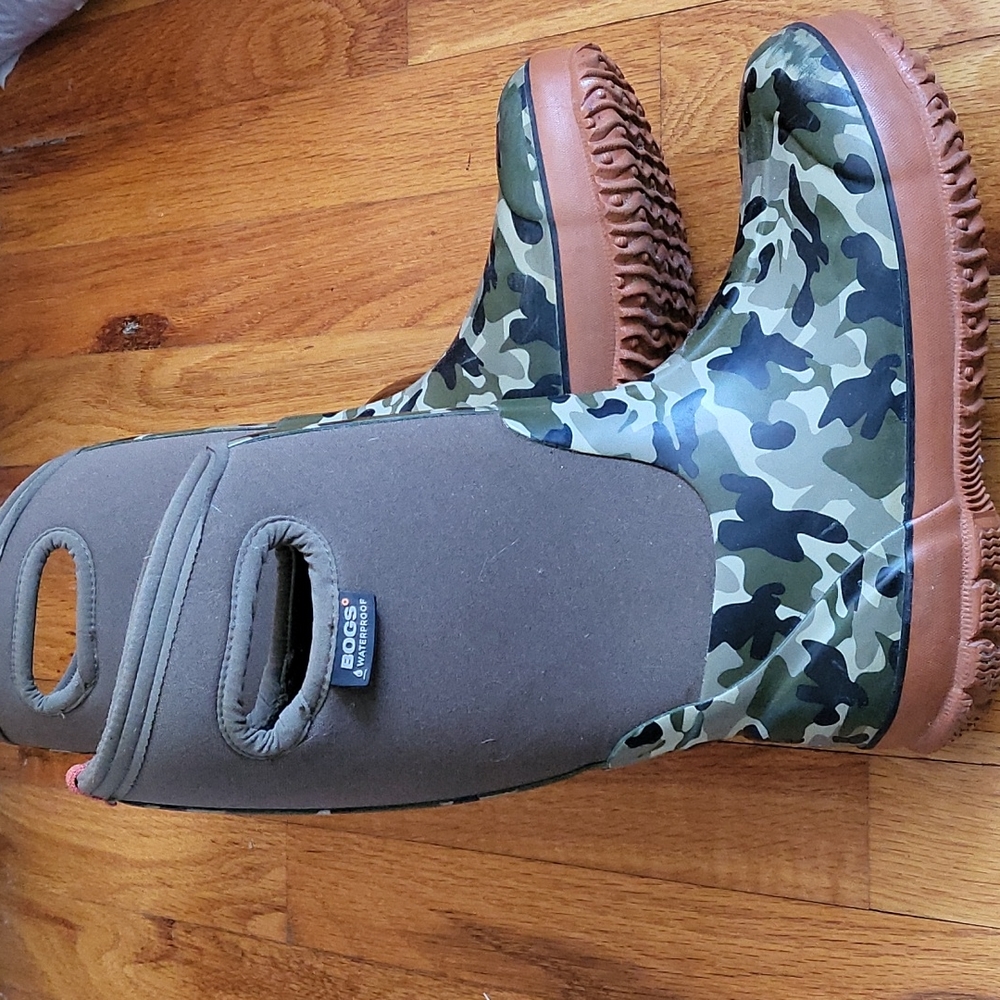 Bogs waterproof rainboots / galloshes Camo Sz US4
